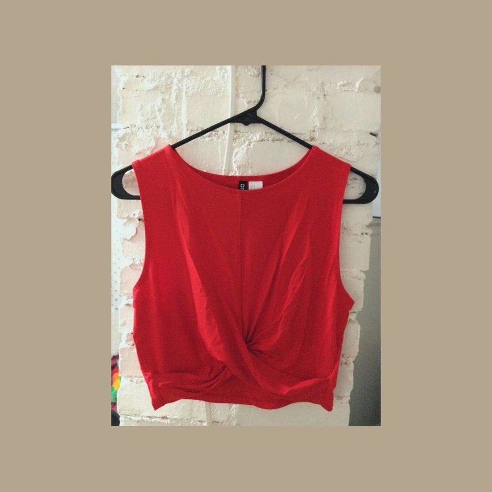 H&M cropped red tank.